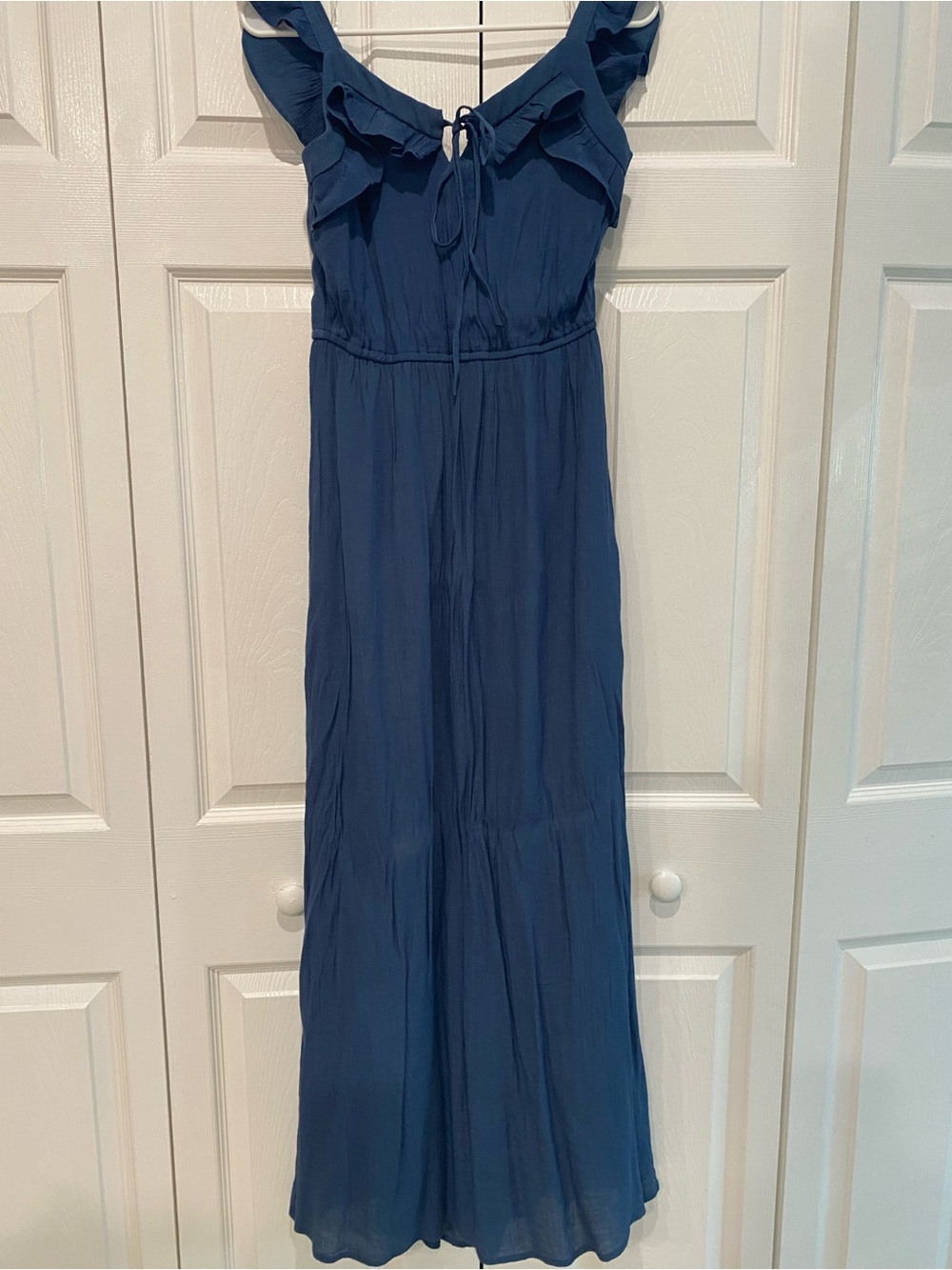 Luxology Navy Flowing Long Dress